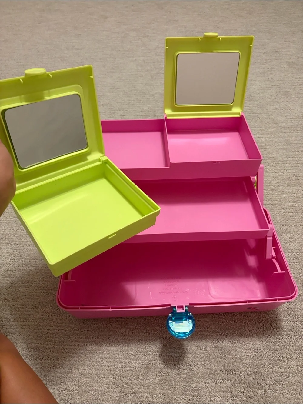 Caboodle XL Ultimate On-The-Go-Girl Lime Green and Pink